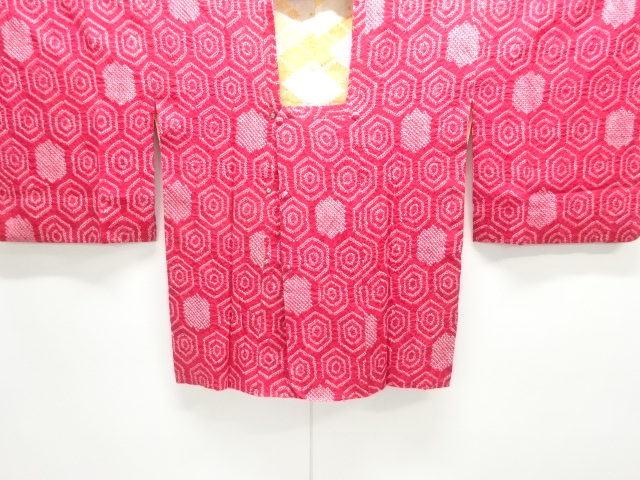 絞り重ね亀甲模様道行コート